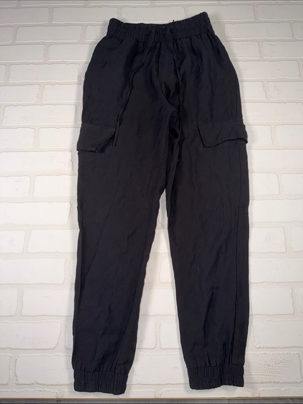 Zara Women’s Black Cargo Jogger Pants XS